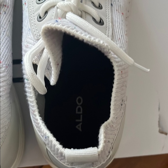 Aldo Crochito White Mid-Top Sneakers - worn once - Picture 10 of 14
